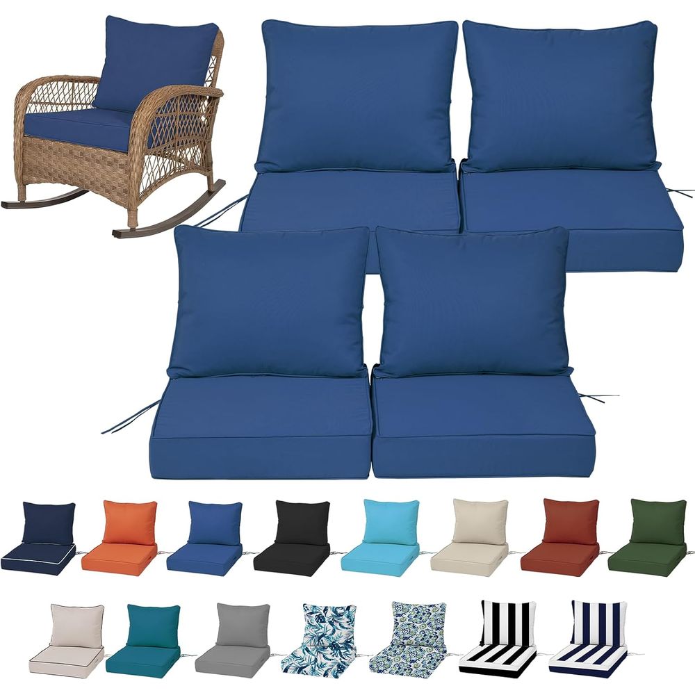Outdoor Furniture Set - Coussins de siège profonds d'extérieur 24x24,