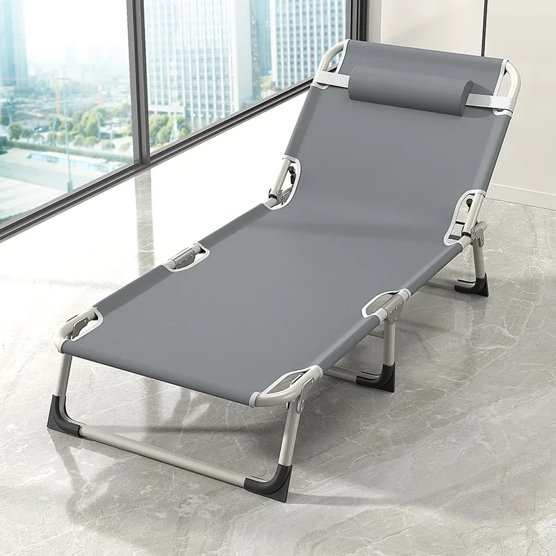 Camping Cot Foldable - Chaise longue pliante d'extérieur, sans Installation,