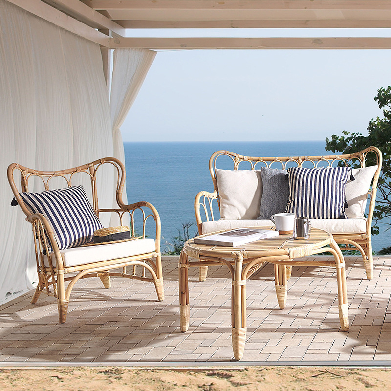 Outdoor Furniture Indonesia - Canapé en rotin naturel, chaise double