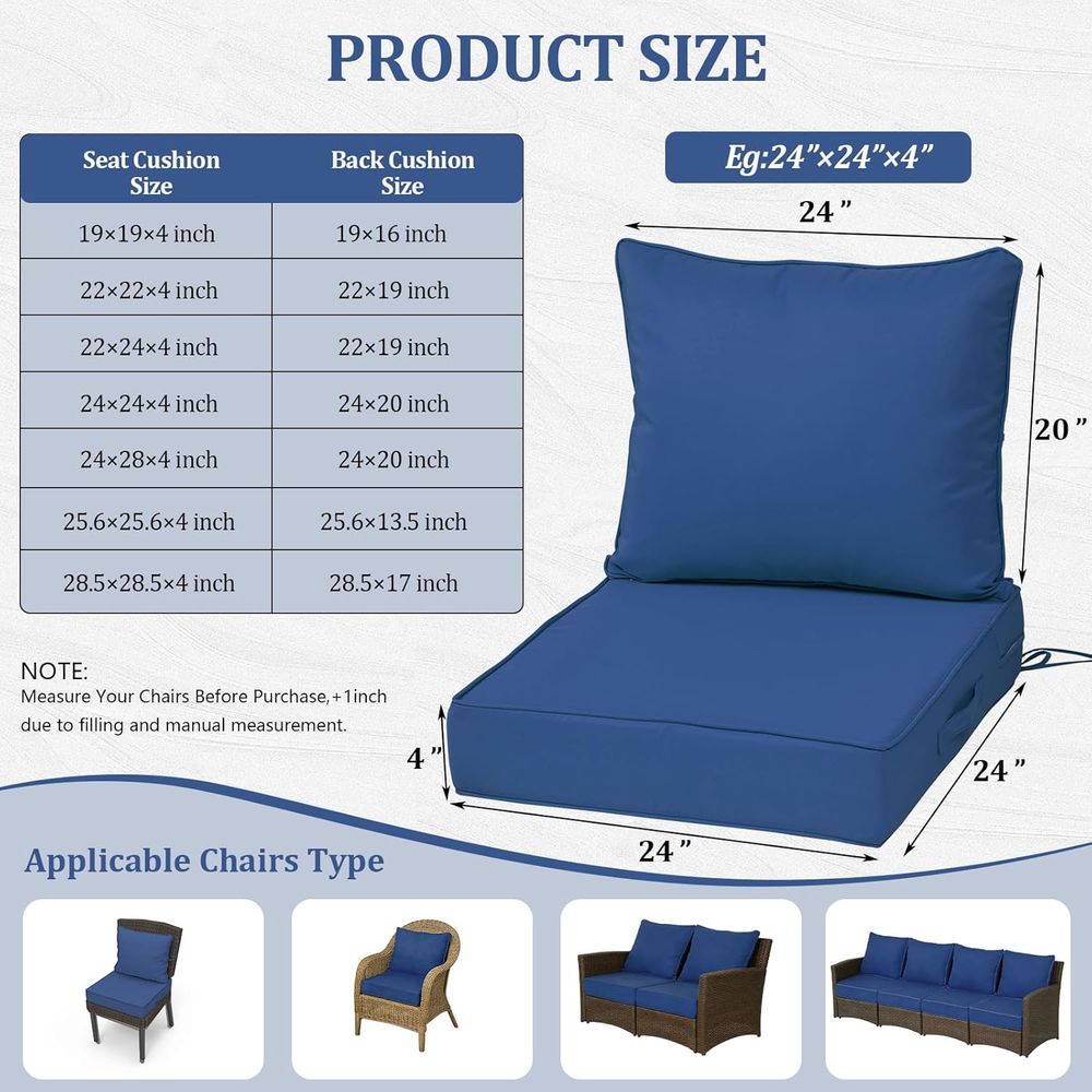 Coussins de siège profonds d'e - Outdoor Furniture Set avis et prix
