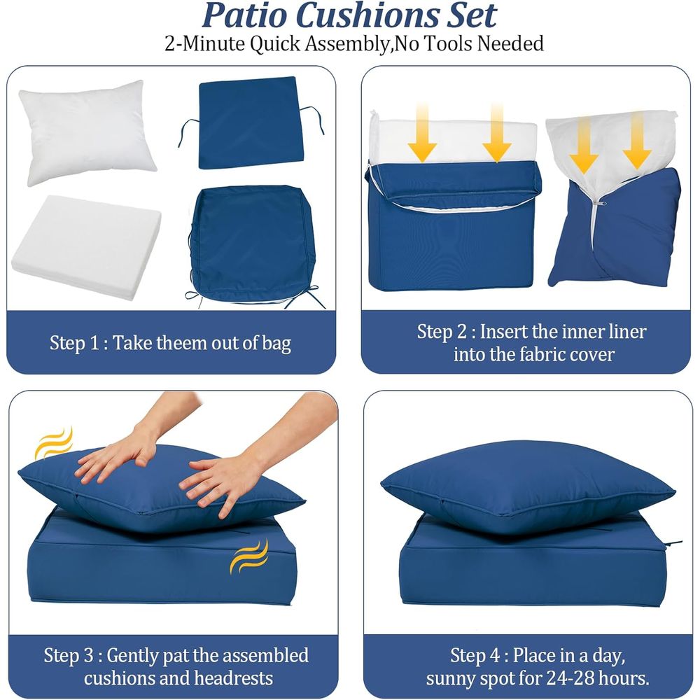 Coussins de siège profonds d'e - Outdoor Furniture Set avis et prix