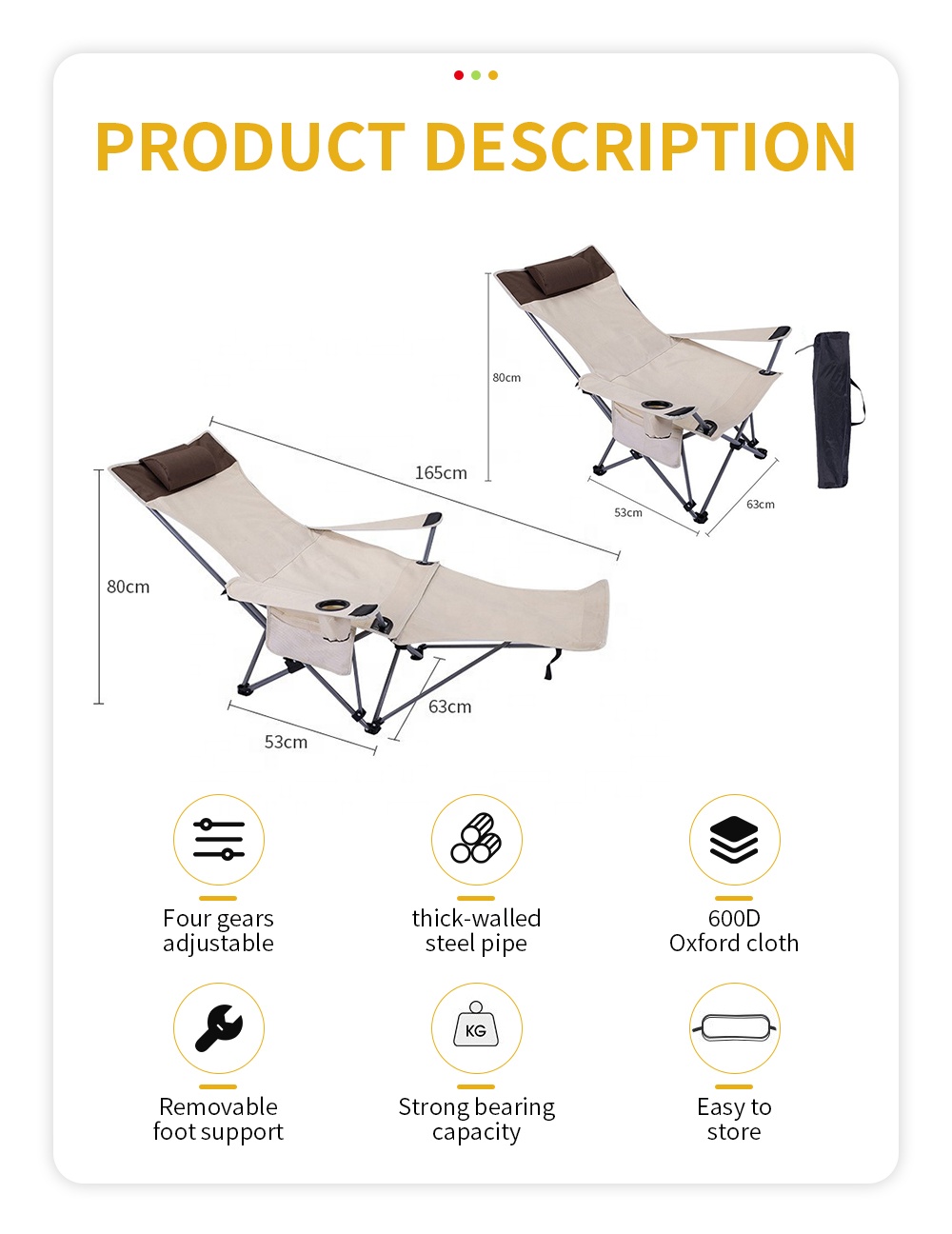 Chaise pliante inclinable port - Outdoor Furniture Set avis et prix