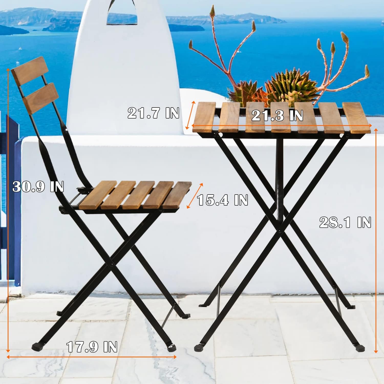 Ensemble bistrot de patio plia - Outdoor Furniture Set avis et prix