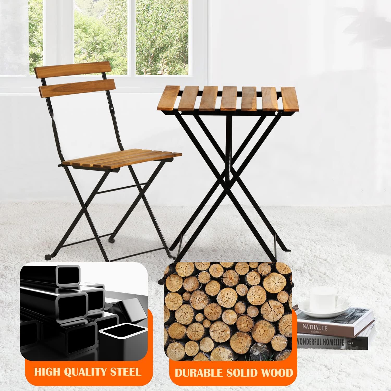Ensemble bistrot de patio plia - Outdoor Furniture Set avis et prix