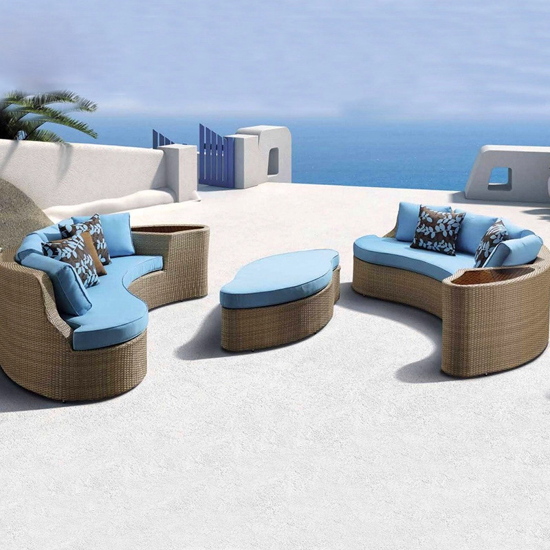 Canapé rond en rotin, canapé p - Outdoor Furniture Exhibition avis et prix