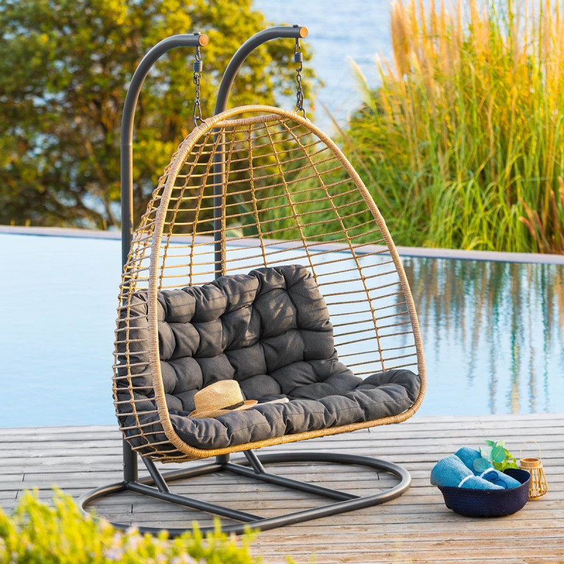 Chaises suspendues de luxe à 2 - Outdoor Furniture Egg Chair avis et prix