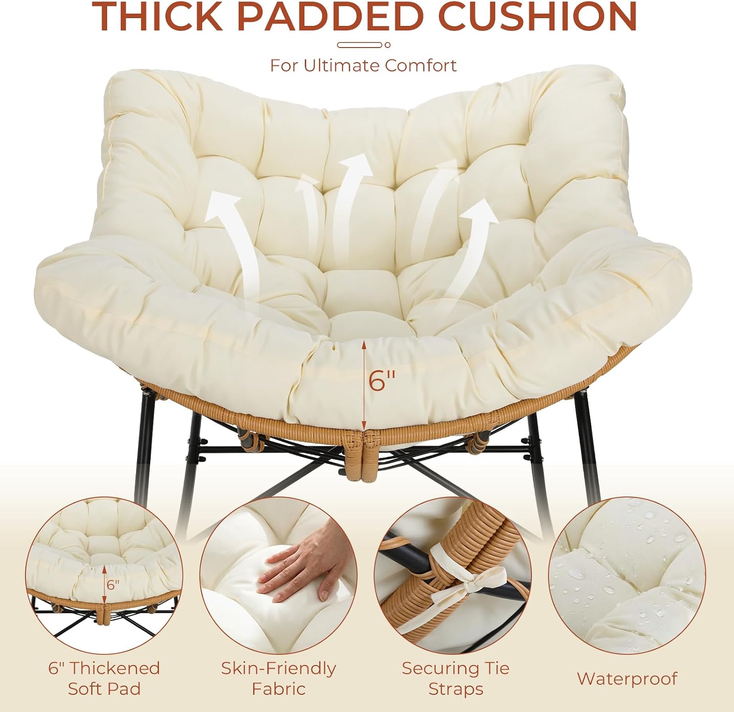 Fauteuil à bascule Papasan sur - Outdoor Furniture Egg Chair avis et prix