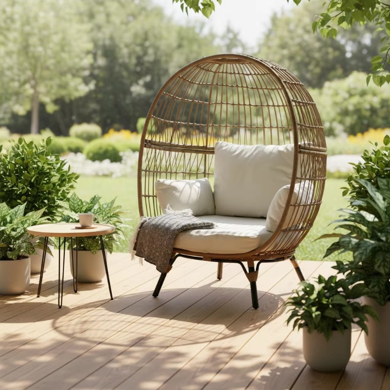 Fauteuil œuf en rotin tressé d - Outdoor Furniture Egg Chair avis et prix